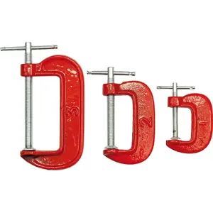 Clamp Vorel 38830 — pack of 3, workshop fixing clamp for woodworking and assembly