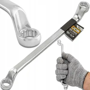 Wrench, JCB 75° offset ring spanner 12x13 mm