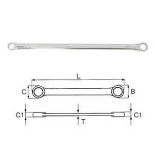 Combination double-ended ring wrench Jonnesway 13 x 15 mm W611315