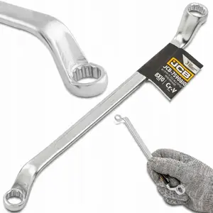 Wrench, JCB bent 75° 8x10 mm - combination/open-ended spanner