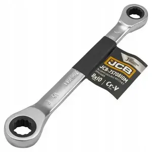 Double-ended ratchet ring wrench JCB 8×10 mm, model JCB-7570810M