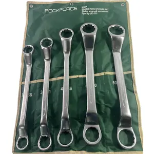 Ring Offset Wrench Set Rockforce RF-5059P — 5 pcs, 32–55 mm, CrV