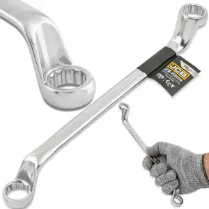 Wrench, JCB bent 75° box-end 17x19 mm