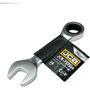 Combination ratchet wrench JCB 14 mm — short, model JCB-757S14