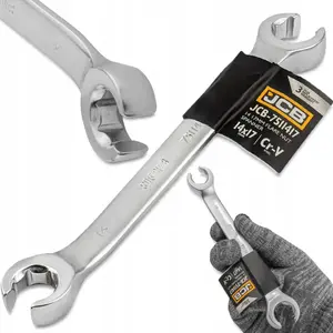 Open-ended split box spanner wrench JCB 14 mm × 17 mm