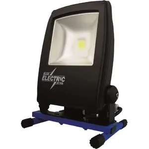 Floodlight Blue Electric +Plus-Line LED 50W work light with outlet, model 18896