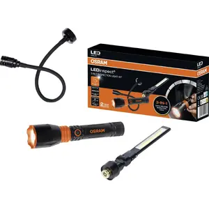 Flashlight set Osram LEDinspect 3‑in‑1 (LEDIL417) – inspection kit with multiple beam modes