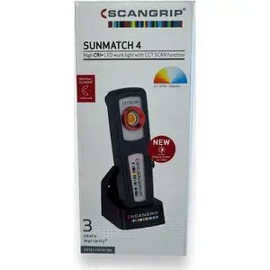 Darba lampa Scangrip SUNMATCH 4 COLOURMATCH SG035657 — uzlādējama 500 lm CCT