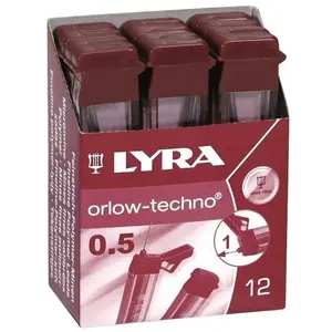 Mechanical pencil lead refills Lyra 2B 0.5 mm — pack of 12 (MPN 273675)