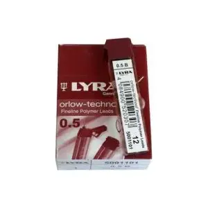 Mechanical pencil lead refills Lyra model WIKR-1009101, B grade graphite, 0.5 mm