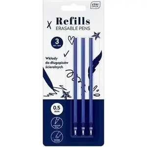INTERDRUK refill for erasable pen (3 pcs) — compatible ink refill set, pack of 3