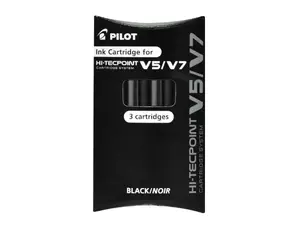 Roleris PILOT V5/V7 Medium melns, 3 gab., vidēja līnija, displeja kastītē
