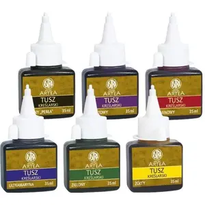 Tintes zīmēšanai Astra 35 ml melns pērļots, iepakojums 8 gab., modelis 242748
