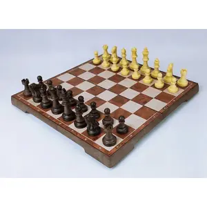 Wooden chess and checkers set w&k Szachowarcaby 14393 – wooden game pieces, travel size