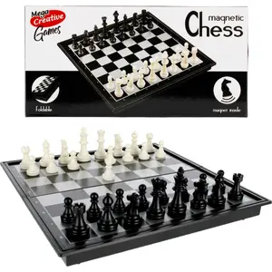 magnetic folding chess set Mega Creative QX5677 MC — classic travel chess, portable board and pieces