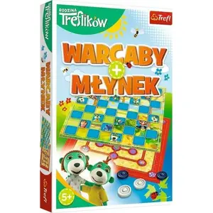 Настольная игра TREFL Trefl Warcaby Młynek — классические шашки и млин в одной коробке, семейная игра