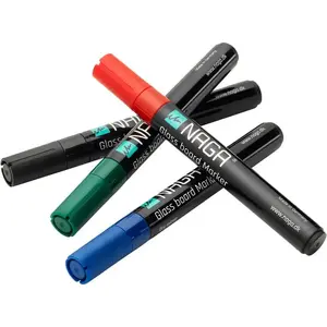 Glass board markers NAGA Glastavle marker mix 4.5 mm — 4 colors (black, red, green, blue)