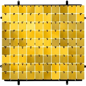 Decorative Wall Panel GoDan model B 30×30 cm — gold pattern on black background