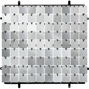 Декоративная панель GoDan тип B серебристая на чёрном фоне 30×30 см