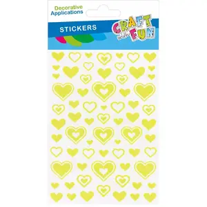 Craft with Fun decorative heart-shaped candle stickers CF806, dark, pack contents unspecified