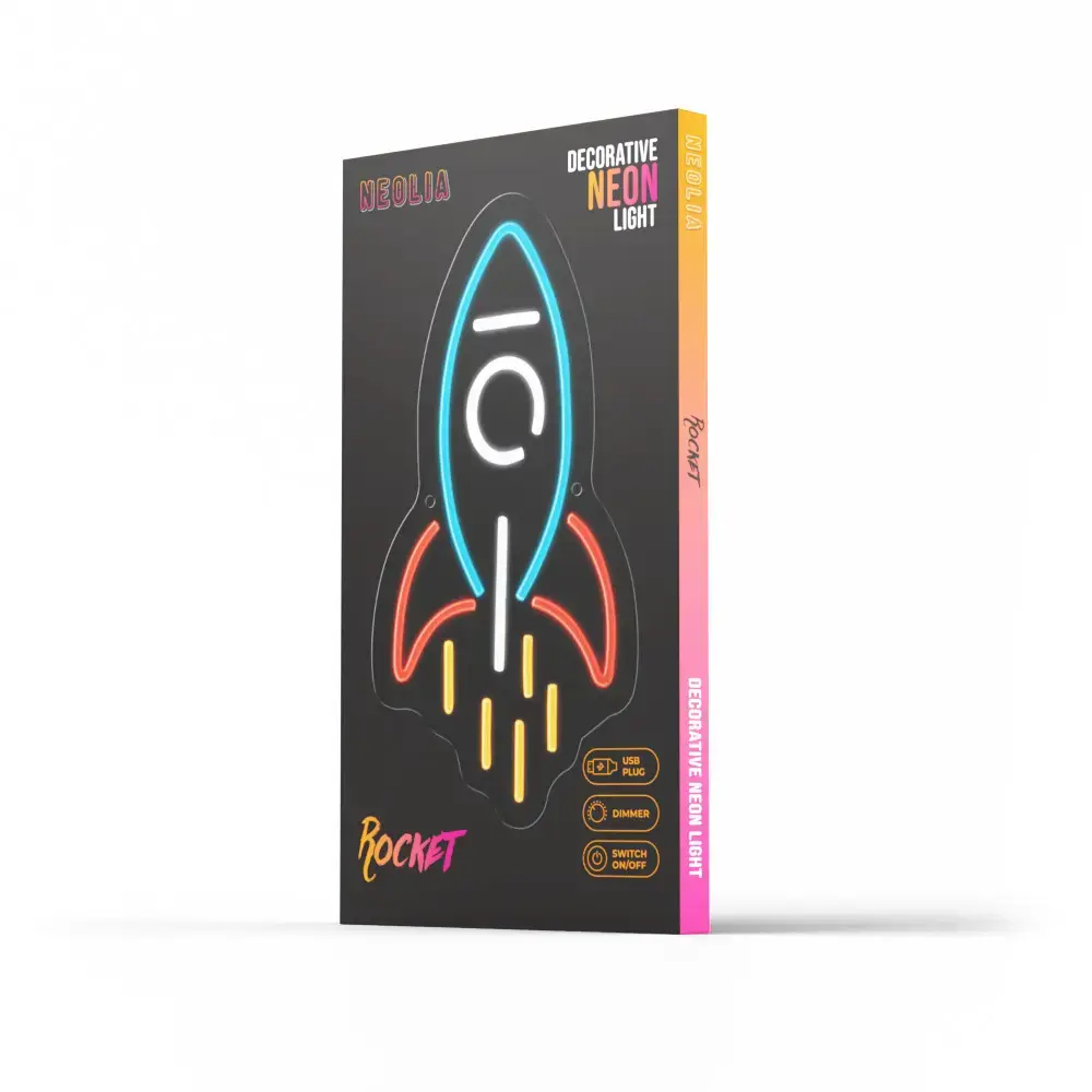 Gaismas figūra TelForceOne Forever Light Neon PLEXI LED ROCKET Photo 2