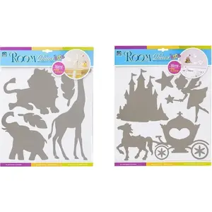 Wall mirror stickers BREWIS MIX — decorative mirror-effect wall decals set