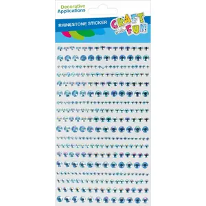 Craft with Fun decorative crystal stickers 'Wings' set, 18 pieces (CF441)