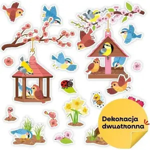 Seasonal Spring Decoration set LearnHow — 20-piece bird feeders on branch
