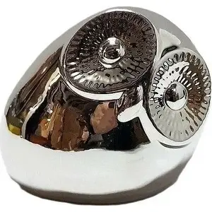 Ceramic sow silver 11 cm Adar - decorative ceramic figure, 11 cm