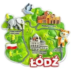 Pan Dragon Magnes I love Poland Łóż ILP-MAG-C-LOD-32 refrigerator magnet