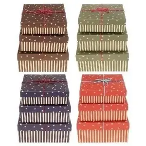 Box set Rozette square storage boxes 3 pcs mix by Rozette