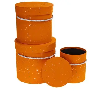 Ziedu kastīšu komplekts, Rozette, 3 gab., oranžs