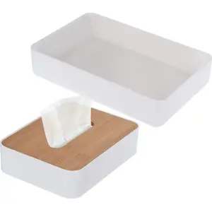 Bathroom Solutions коробка для салфеток из бамбука с органайзером для косметики — модель 170455790