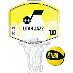 Mini Basketball Hoop Wilson NBA Team Utah Jazz WZ6010102, yellow, one size