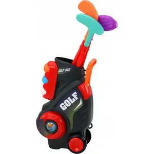 LEANToys bērnu mini golfa komplekts ar ritenīšu ratiņu modelis 19729