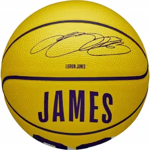 Mini basketbola bumba Wilson NBA Player Icon LeBron James WZ4027701XB izmērs 3 dzeltena