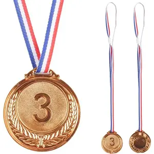 Medal, LEANToys 20949 — bronze first place zinc medal, diameter 6.5 cm