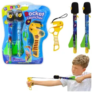 LEANToys slingshot set with foam rockets — children's outdoor toy, foam EVA projectiles