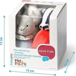 Мягкие кегли Baby Ono 1437 Badger Edmund Friends – плюшевые кегли и мяч