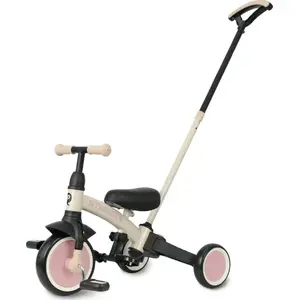 Trīsritenis Qplay Stager 3‑in‑1 Pink — pārveidojams bērnu trīsritenis, modelis 6279