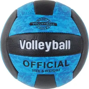 Volleyball LEANToys model 17087 — size 5, blue and black, colorful design