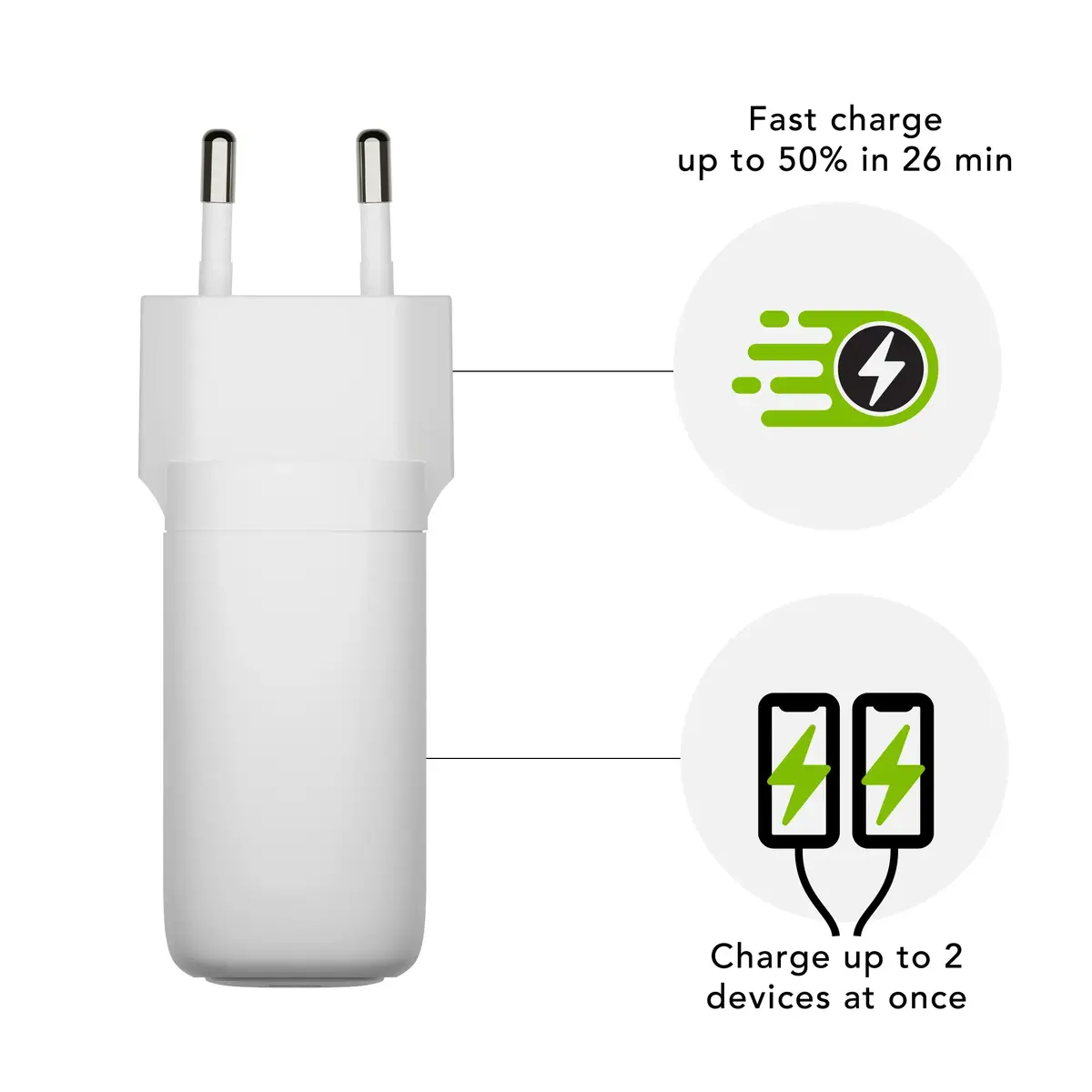 d bramante re-charge Pro EU charger USB‑C 65W + USB‑A 18W Photo 4
