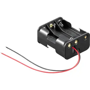 Battery holder snap GOOBAY 81216 for 6×AA cells, ABS, black, 58×45×28 mm