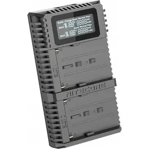 Nitecore USB Charger USN3 Pro for 2× Sony NP-F series batteries with LCD screen (NP-FM500H/NP-F730/NP-F750/NP-F770/NP-F970/NP-F550)