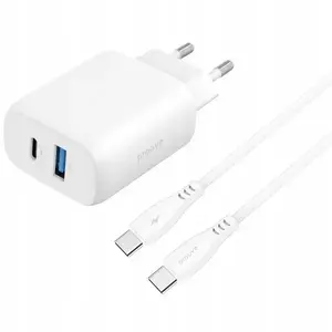 Proove sienas lādētājs USB‑C 230V 30W ar 1m USB‑C kabeli 60W — Silicone Power 2, balts