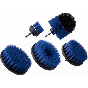 Drill Brush Set Dedra F55-005 — 5 Nylon Brushes, 6 mm Hex Shank