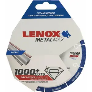 Cutting Wheel Lenox Type 27, 125 mm, Metal Shield, for Cutting and Removing Burrs