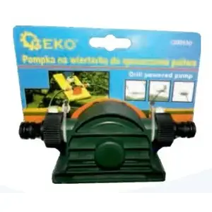 Pump for Drill GEKO model G00930 — fuel transfer pump for electric drill, portable hand-operated drill-mounted siphon