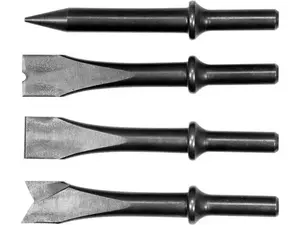 Rotary hammer chisel attachment YATO YT-09901, 120 mm, set of 4, black