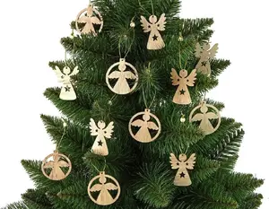 Wooden Christmas Tree Ornaments LEANToys Angel Decorations set – LEANToys 12595